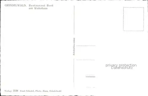 Sessellift Grindelwald Restaurant Bort Wetterhorn Kat. Bahnen