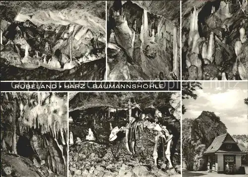 Hoehlen Caves Grottes Ruebeland Harz Baumannshoehle Kat. Berge