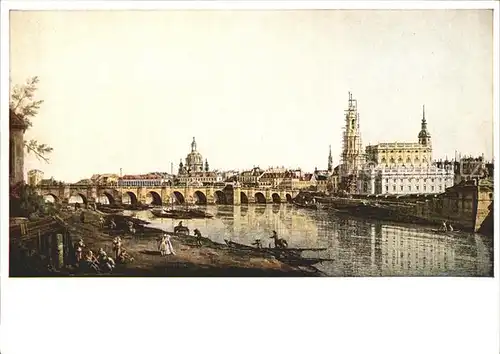 Kuenstlerkarte B. Bellotto Canaletto Dresden  Kat. Kuenstlerkarte