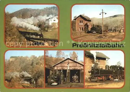 Lokomotive Pressnitztalbahn Lokschuppen Joehstadt Bahnhof Steinbach  Kat. Eisenbahn