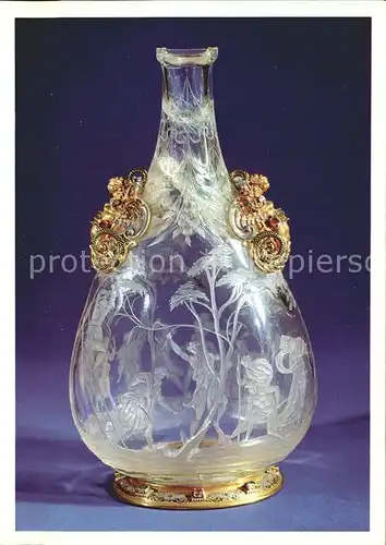 Schmuck Bergkristallflasche Goldmontierung Edelsteine 1580 Kat. Mode