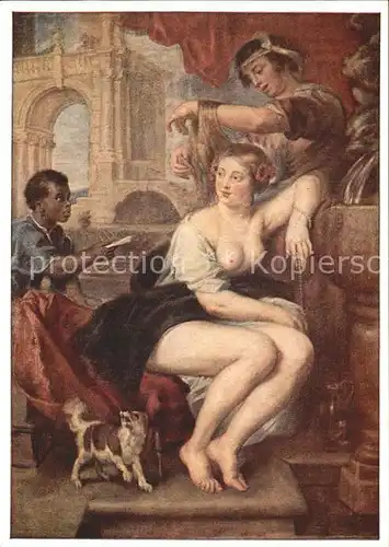 Kuenstlerkarte Peter Paul Rubens Bathseba am Springbrunnen Kat. Kuenstlerkarte