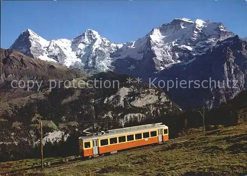 Bergbahn Lauterbrunnen Muerren Eiger Moench Jungfrau Kat. Bergbahn
