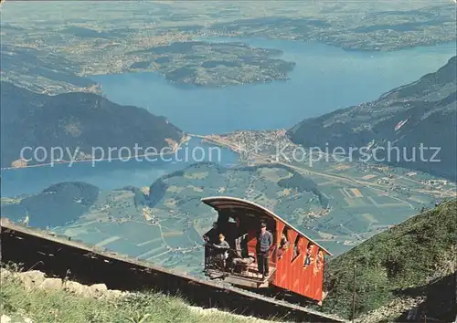 Zahnradbahn Stanserhornbahn Vierwaldstaettersee Luzern Kat. Bergbahn