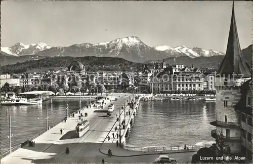 Strassenbahn Luzern Alpen Kat. Strassenbahn