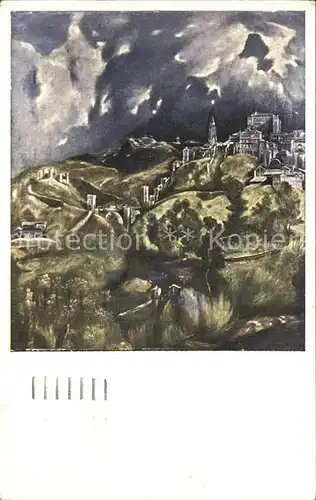 Kuenstlerkarte El Greco View of Toledo  Kat. Kuenstlerkarte