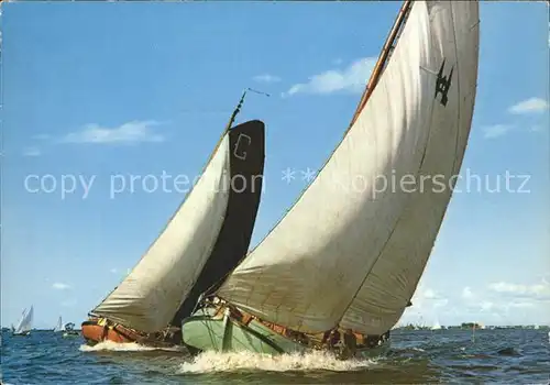 Segelboote Friesland Skutsjesilen Kat. Schiffe