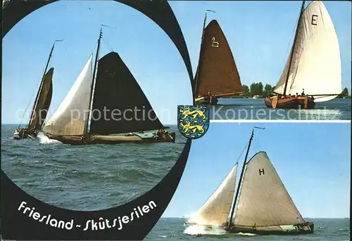 Segelboote Friesland Skutsjesilen Kat. Schiffe