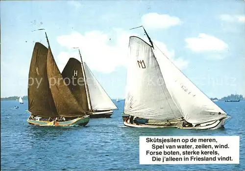 Segelboote Friesland Skutsjesilen Kat. Schiffe