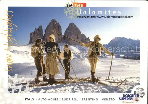 Ski Langlauf Skiwandern Dolomiti Suedtirol Trentino Veneto Kat. Sport