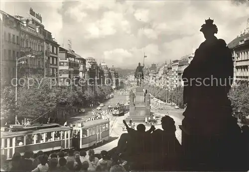 Strassenbahn Praha Vaclavske namesti Wenzelsplatz Kat. Strassenbahn