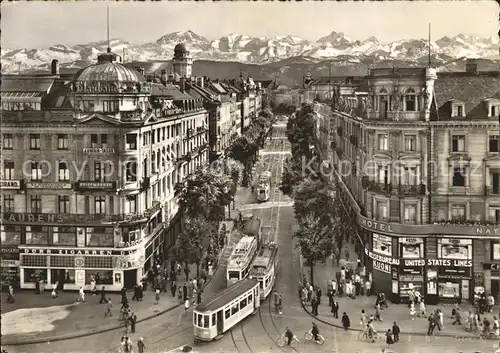 Strassenbahn Zuerich Bahnhofstrasse  Kat. Strassenbahn