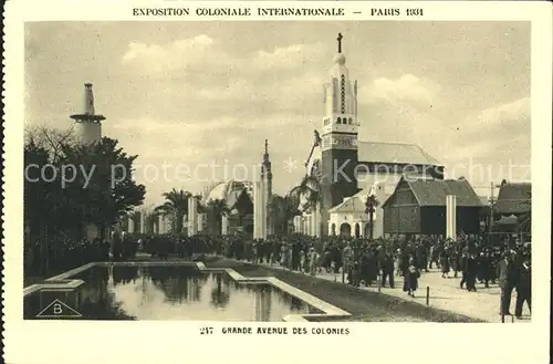 Exposition Coloniale Internationale Paris 1931 Grande Avenue des Colonies Kat. Expositions