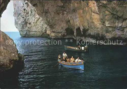 Hoehlen Caves Grottes Malta Blue Grotto Wied Iz Zurrieq Kat. Berge