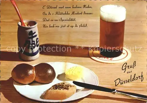 Bier Halver Hahn Duesseldorf Kat. Lebensmittel