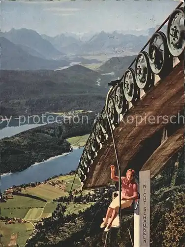 Sessellift Herzogstand Walchensee Isartal Karwendel Kat. Bahnen