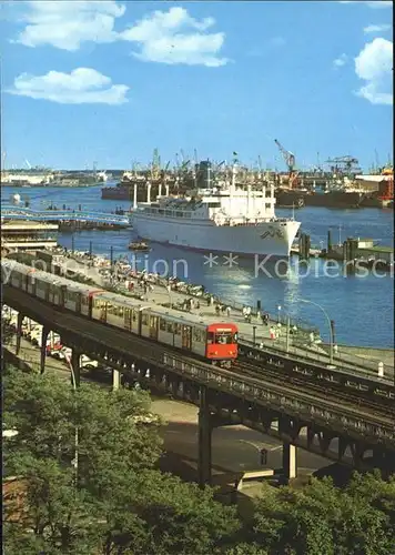 Eisenbahn Dampfer Hamburg ueberseebruecke Kat. Eisenbahn