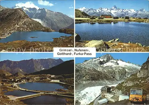 Postbus Grimsel Passhoehe Gotthard Passhoehe Belvedere Furkapass Kat. Post