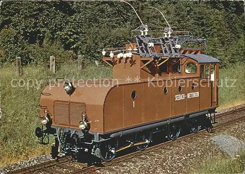 Lokomotive Einphasenwechselstromlokomotive 1904 Seebach Wettingen Kat. Eisenbahn