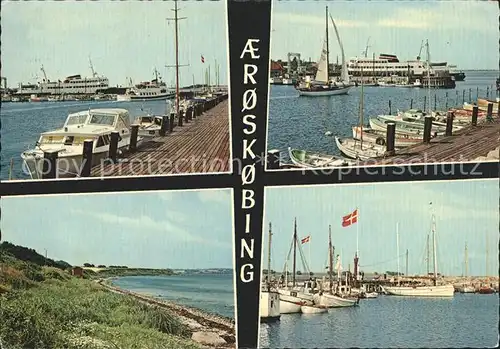 Boote Borgnaes Bucht Hafenpartie Aeroskobing Daenemark Kat. Schiffe