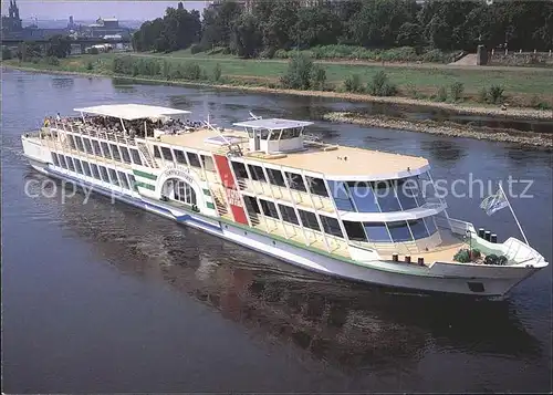 Motorschiffe August der Starke Dampfschifffahrt Dresden  Kat. Schiffe