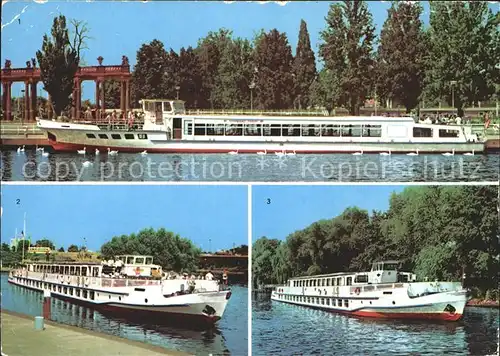 Motorschiffe MS Strandbad Ferch MS Cecilienhof MS Sanssouci Weisse Flotte Potsdam Kat. Schiffe