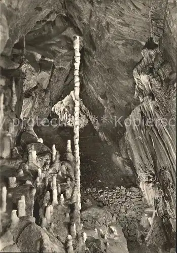 Hoehlen Caves Grottes Hermannshoehle Ruebeland Harz 8000 jaehrige Saeule Kat. Berge