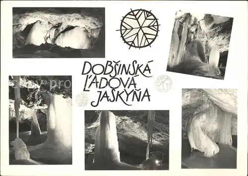 Hoehlen Caves Grottes Dobsinska l Adova Jaskyna Kat. Berge
