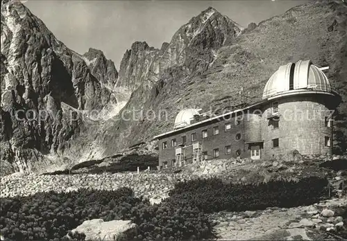 Observatorium Sternwarte Urania Hohe Tatra Steinbachtal Lomnitzer Spitze  Kat. Gebaeude