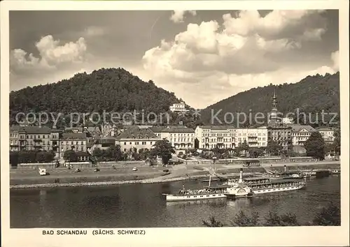 Dampfer Seitenrad Weltfrieden Bad Schandau Saechsische Schweiz  Kat. Schiffe