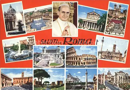 Papst Papa Paolo VI Roma Stadtansichten  Kat. Religion