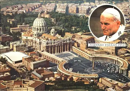 Papst Papa Giovanni Paolo II. Vaticano Piazza e Basilica S. Pietro Kat. Religion
