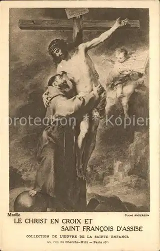 Murillo B. E. Christ en Croix et Saint Francois d Assise  Kat. Persoenlichkeiten