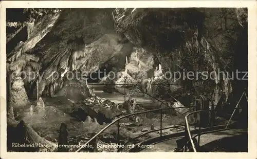 Hoehlen Caves Grottes Hermannshoehle Ruebeland Harz Baerenhoehle Kanzel / Berge /