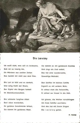 Heine Heinrich Gedicht Die Loreley / Persoenlichkeiten /
