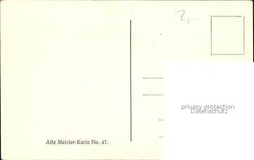 Goethe Johann Wolfgang von Kuenstlerkarte Stieler Alte Mesiter-Karte Nr. 47 / Dichter /