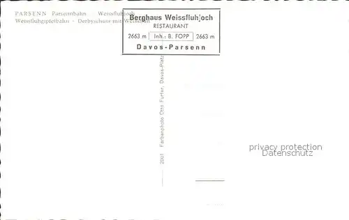 Zahnradbahn Seilbahn Parsenn Berghaus Weissfluhjoch Derbyschuss  / Bergbahn /