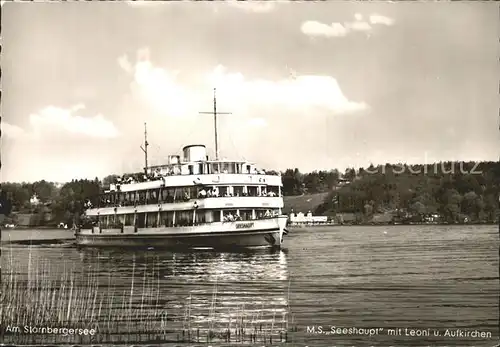 Motorschiffe M.S. Seeshaupt Leoni Aufkirchen Starnbergersee Kat. Schiffe