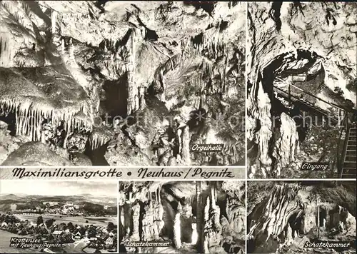 Hoehlen Caves Grottes Maximiliansgrotte Neuhaus Pegnitz Schatzkammer Krottensee  / Berge /