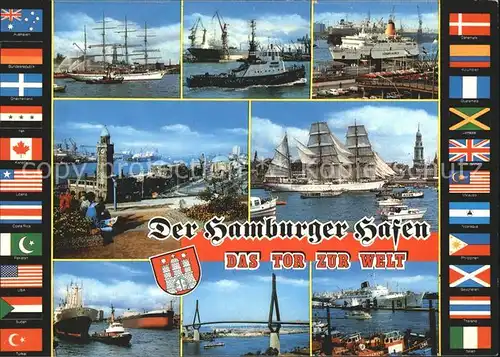 Segelschiffe Ozeandampfer Hamburg Hafen  / Schiffe /