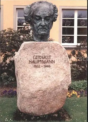 Denkmal Gerhart Hauptmann Bueste Haus Schlesien Koenigswinter  Kat. Denkmaeler