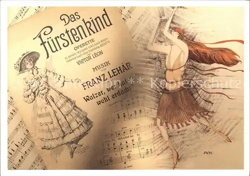 Oper Operette Das Fuerstenkind Victor Leon Wiener Walzer Franz Lehar  / Musik /