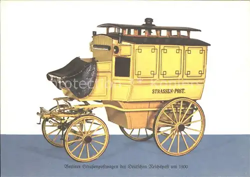 Postkutsche Berliner-Strassenpostwagen Deutsche Reichspost 1900 / Post /
