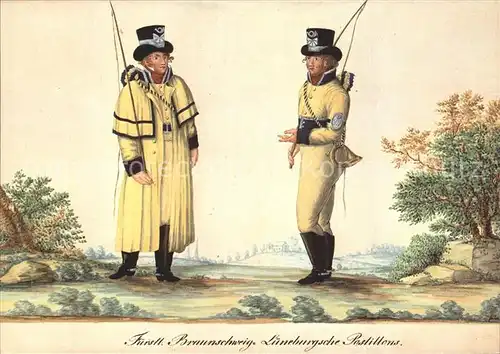 Post Fuerstlich Braunschweig-Lueneburgische Postillione 1820 / Berufe /