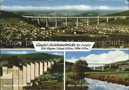 Bruecken Bridges Ponts Siegtal-Autobahnbruecke Bau-Abschnitt / Bruecken /