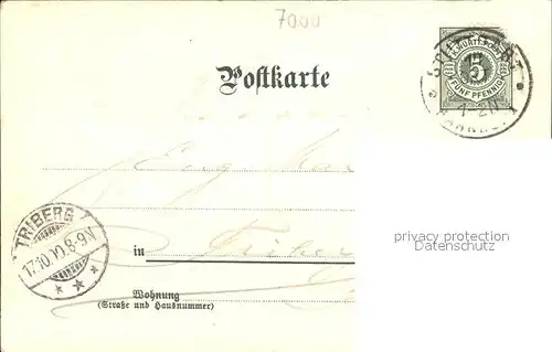 Perlberg F. Nr. 109a Schloss Stuttgart Litho Kat. Kuenstlerkarte