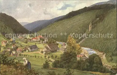 Hoffmann Heinrich Schoenmuenzach Murgtal Kat. Kuenstlerkarte