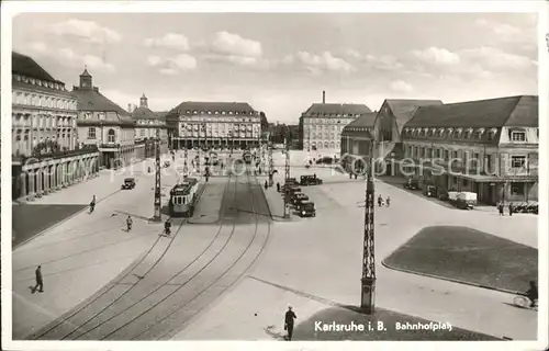 Strassenbahn Karlsruhe Bahnhofplatz Kat. Strassenbahn