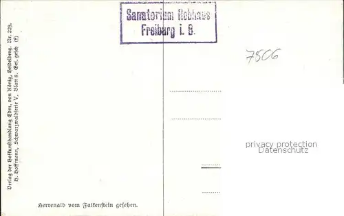 Hoffmann Heinrich Herrenalb  Kat. Kuenstlerkarte