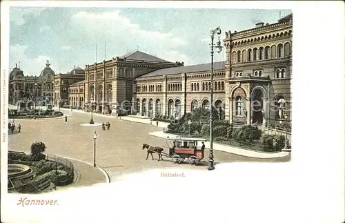 Bahnhof Hannover Pferdebahn  Kat. Eisenbahn